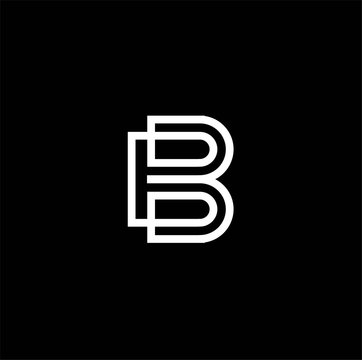 b letter , letter B design  logo, B letter logo line logo creative logo design Vector Image , letter b line logo design template vector image , letter b line icon logo design 