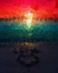 lowpoly sunset abstract triangle background