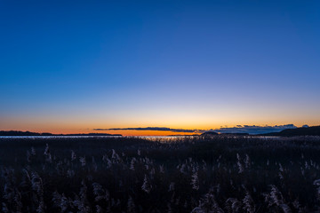 Rügen blaue Stunde Sonnenuntergang Natur Farbe