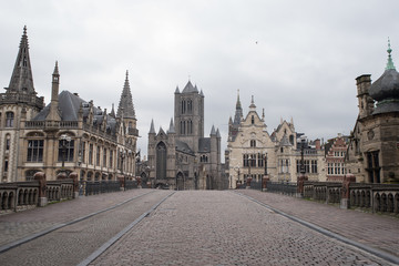 Fototapeta na wymiar Ghent city in east Flanders of Belgium