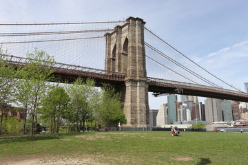 brooklyn bridge and manhattan skyline