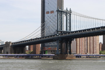 Fototapeta premium bridge and manhattan skyline