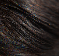 dark hair background ,close up