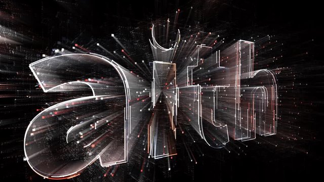 4k Faith word tag cloud;computer code particle.The Matrix binary text design animation;changing from zero to one digits;abstract tech background.