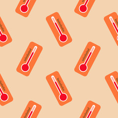 thermometer seamless pattern can be used for pharmacy, medicine, medical, science, laboratory, health care, Flat design vector illustration