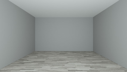 empty room with painted walls 3D rendering