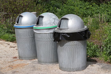 trash can in the park