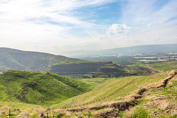 Fototapeta na wymiar Golan Heights Landscape view, israel