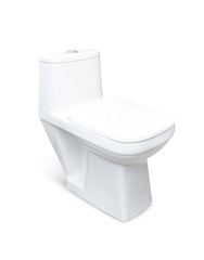 Milky White New Sitting Toilet or Commode Sanitary - Isolated