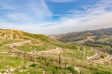 Fototapeta na wymiar Landscape view of Golan Heights, israel