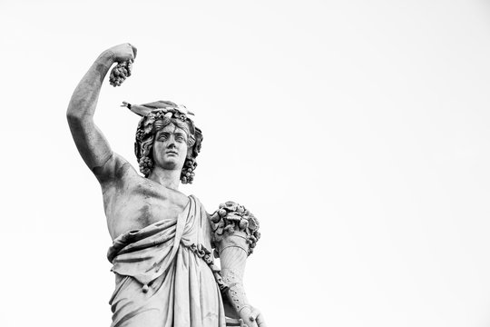 Baroque sculpture of Bacchus in Rome