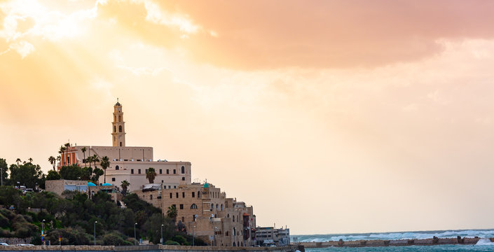 old town port of jaffa in  Tel Aviv Isreal.
