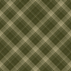 Fototapeta na wymiar Seamless pattern in fascinating discreet swamp green and beige colors for plaid, fabric, textile, clothes, tablecloth and other things. Vector image. 2