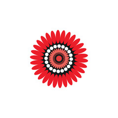 Aboriginal art dots painting icon logo design