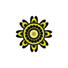 Aboriginal art dots painting icon logo design