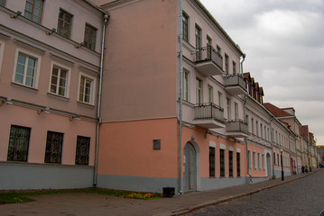 Fototapeta na wymiar A street in central Minsk, Belarus