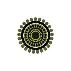 Aboriginal art dots painting icon logo design