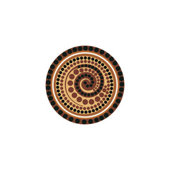 Obraz na płótnie Canvas Aboriginal art dots painting icon logo design