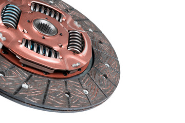 Car repair kit clutch manual gearbox isolated on a white background. Car and truck clutch disk....