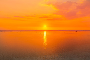 Fototapeta premium Sunset in bali Gili island, Indonesia