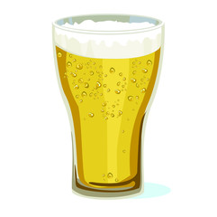 glass of beer alcohol drink juice stay hydrated fluid isolated on white background