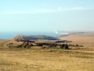Misty morning near the Seven SIsters in England.