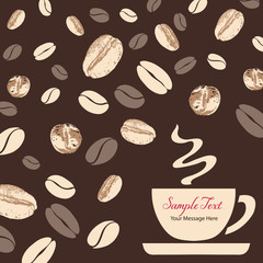 Coffee Vector Frame Card Background