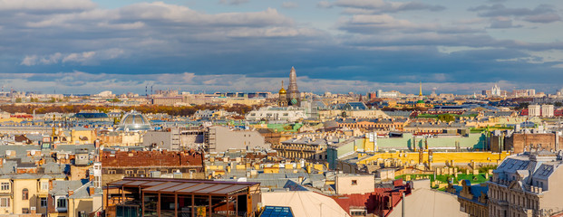 Naklejka premium Aerial view of St Petersburg city, Russia