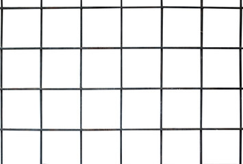 partition steel grating isolated on white background