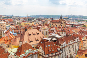 Fototapeta na wymiar Aerial view of Old Town Square, Prague, Czech Republic