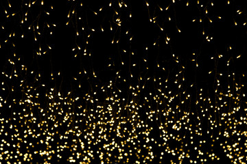 Abstract Bokeh blurred color Soft yellow light for background, light festival