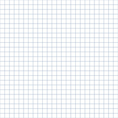 Grid paper. Abstract squared background with blue graph. Geometric pattern for school, wallpaper, textures, notebook. Lined blank isolated on transparent background.