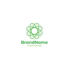 Chemical Chain Reaction Logo Design Vector