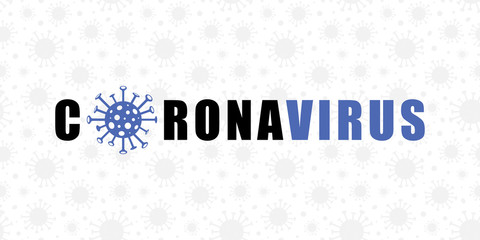 Fototapeta premium Pandemic of coronavirus - new disease named COVID-19. Dangerous virus. Banner. Vector illustration