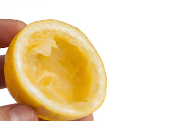 Lemon isolated on white background.Copy space