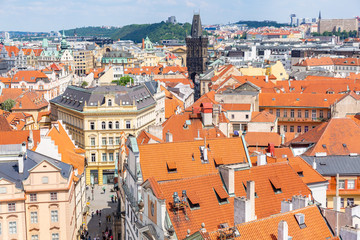 Obraz premium Aerial view of Old Town Square, Prague, Czech Republic
