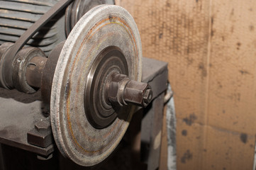 Tool in machine shop.Old tool in workshor.