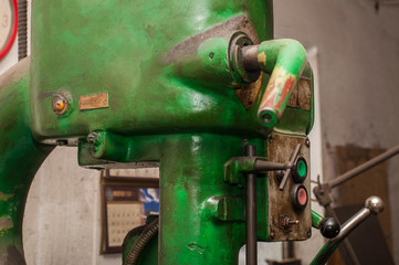 Tool in machine shop.Old tool in workshor.