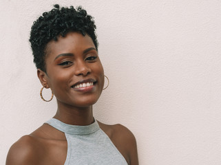 Portrait of young beautiful brown skin African woman