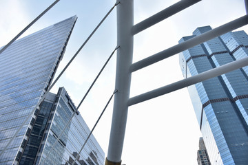View of an office building in a large city