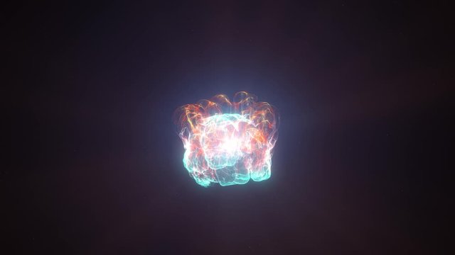 Human Brain explosion. Mind Spray background. Brain turns into smoke. Animation neurons 3d render