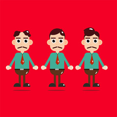 vector graphic flat design young businessman character