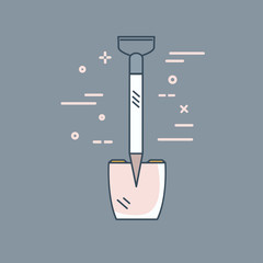 Gardening line icons vector set. Garden tools icons collection. Gardening icons illustration set. Square shovel linear icon concept