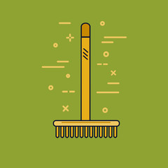 Gardening line icons vector set. Garden tools icons collection. Gardening icons illustration set. Rake linear icon concept
