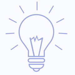 light bulb on white background or bright idea