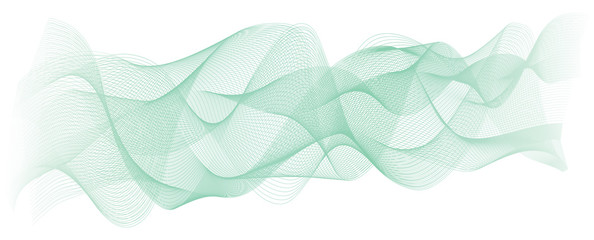 abstract green wave lines on white background
