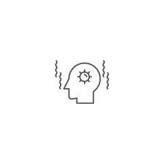 Corona virus covid 19 symptom vector icon symbol isolated on white background