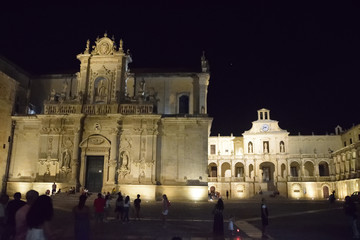 Naklejka premium Lecce di Notte