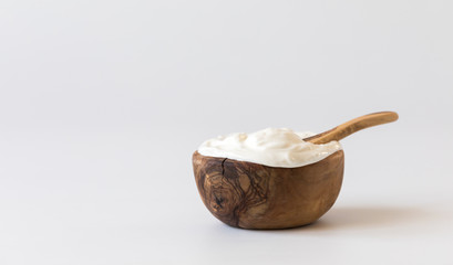 Greek yogurt .Homemade Fatty Dairy product, sour cream, mayonnaise.