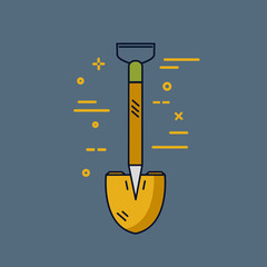 Gardening line icons vector set. Garden tools icons collection. Gardening icons illustration set. Shovel linear icon concept